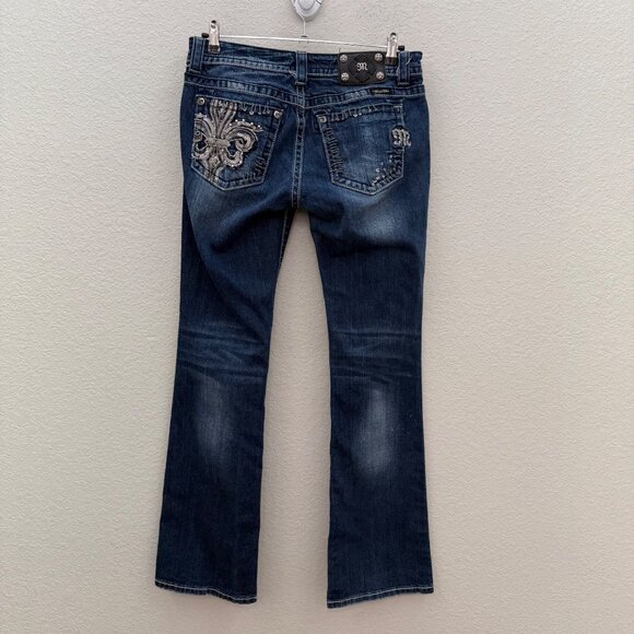 Miss Me Bootcut Distressed Stretch Denim Blue Jeans JE534085L Womens size 30 - Picture 8 of 12